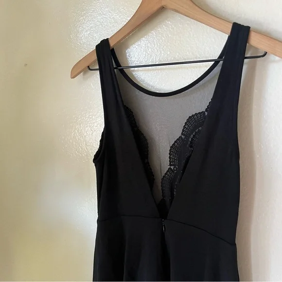 Lulus | I Promise Black Lace Skater Dress - Picture 3 of 7